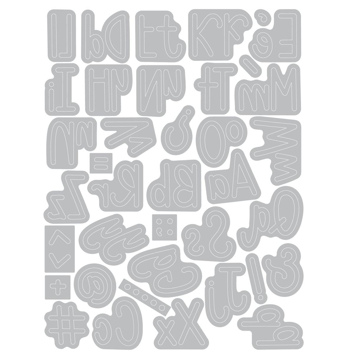 Sizzix - Thinlits Die Set 38PK Simple Letters by Letters by Shells