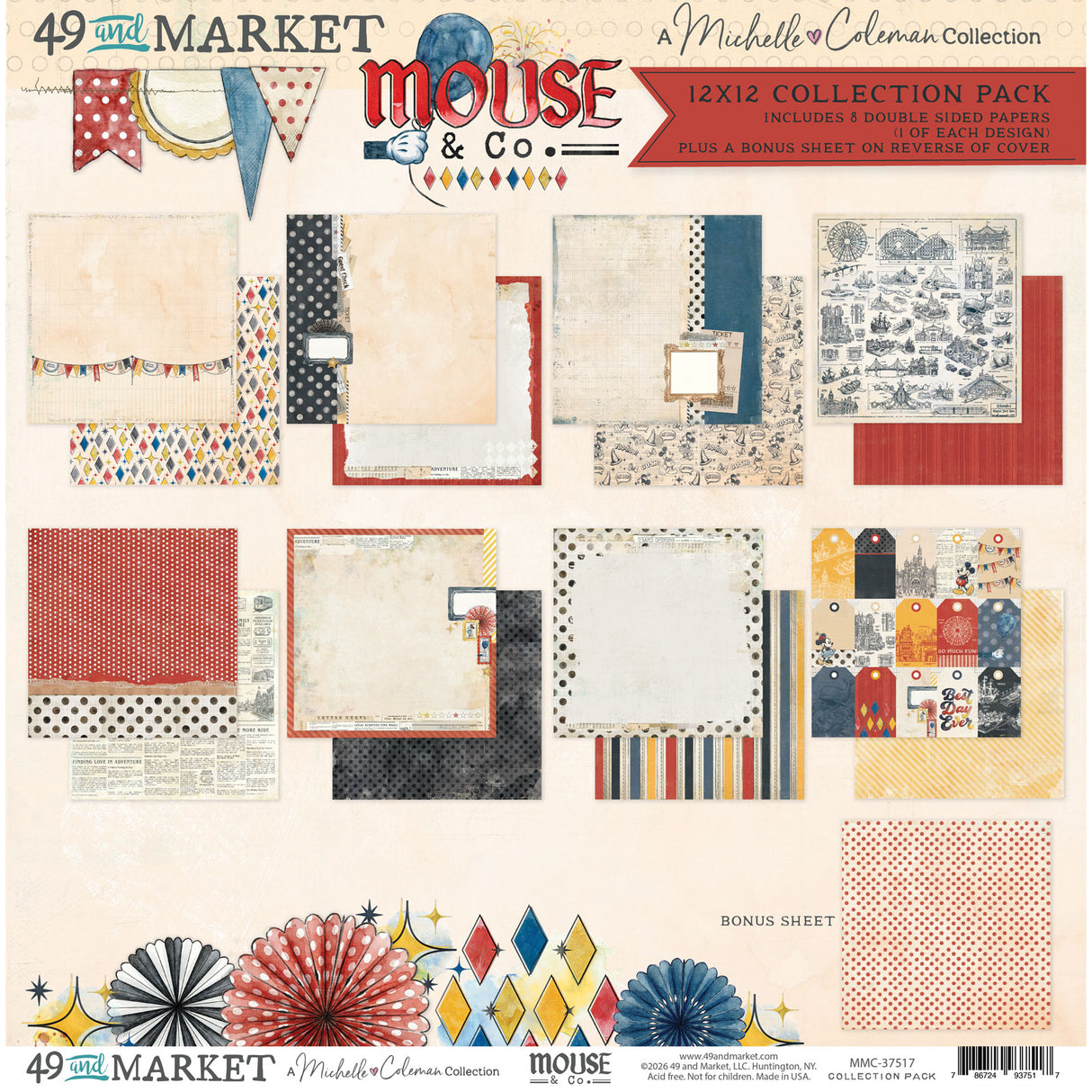 ***Pre-Order*** 49 And Market - Mouse & Co. - Collection Pack 12"X12"