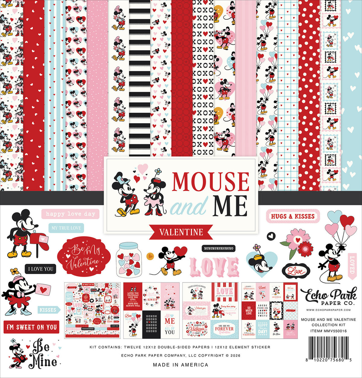 ***Pre-Order*** Echo Park - Mouse And Me Valentine - Collection Kit