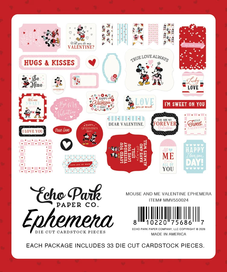 ***Pre-Order*** Echo Park - Mouse And Me Valentine - Ephemera