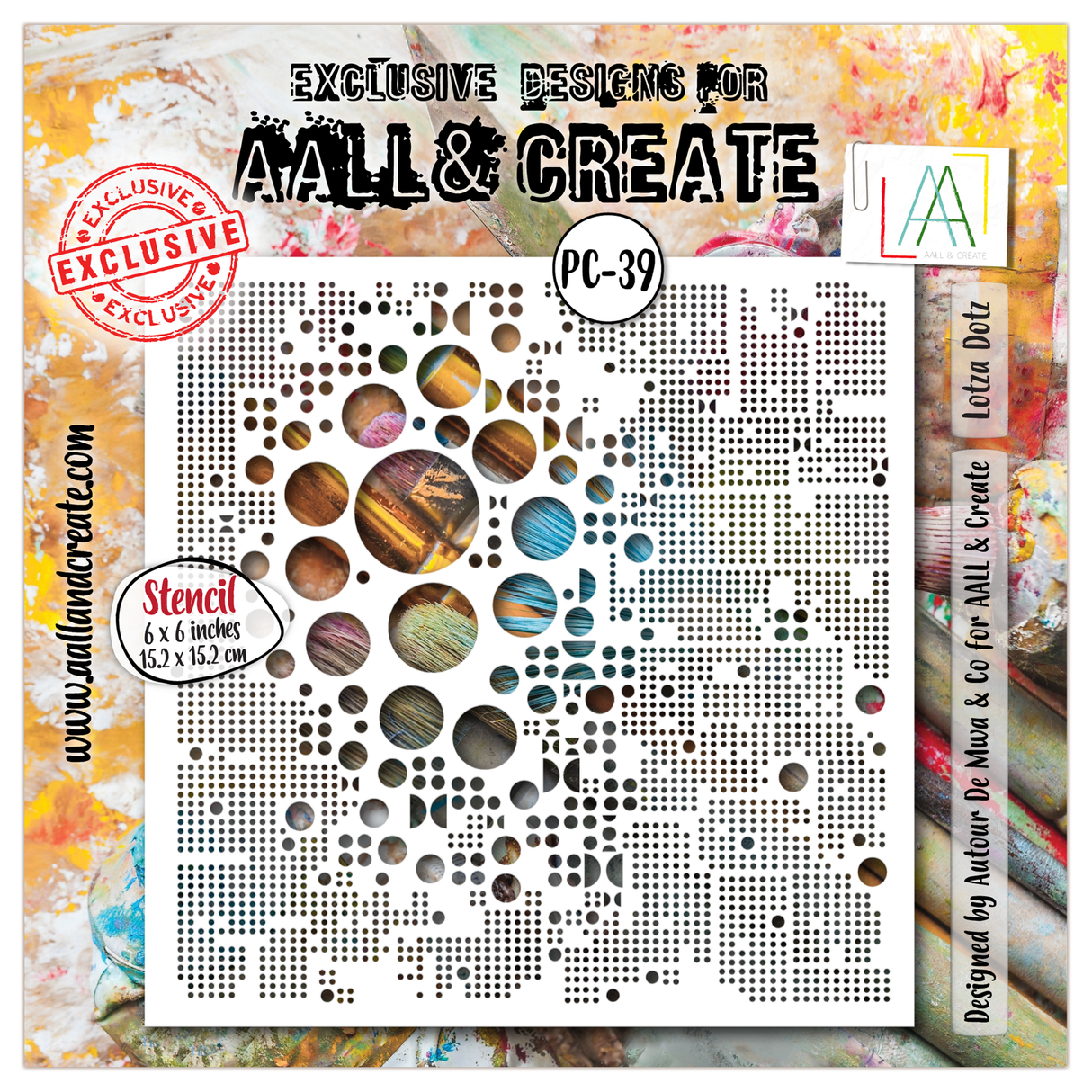 AALL & Create - 6"x6" Stencil - Lotza Dotz - #39