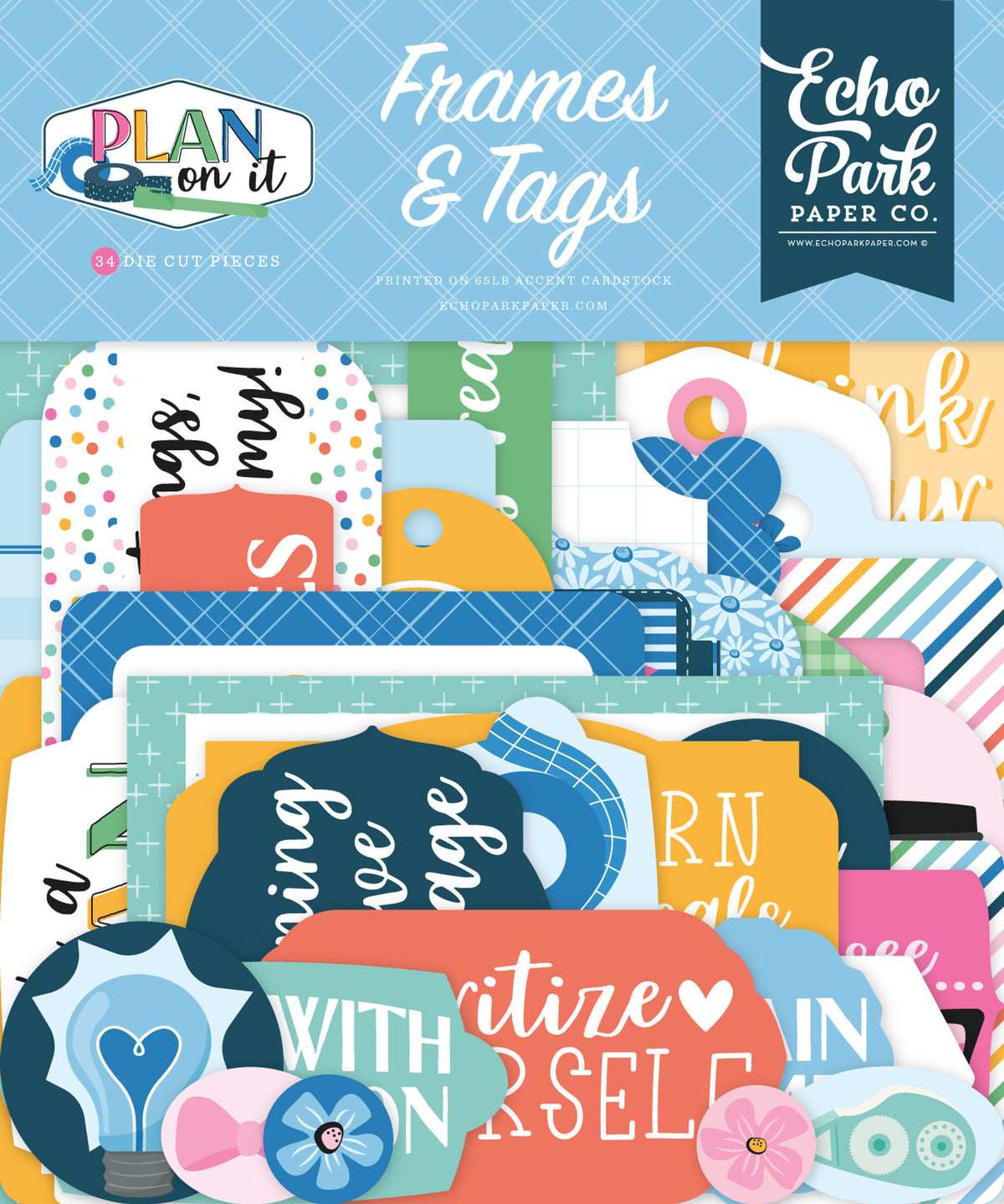 Echo Park - Plan On It - Ephemera - Frames & Tags