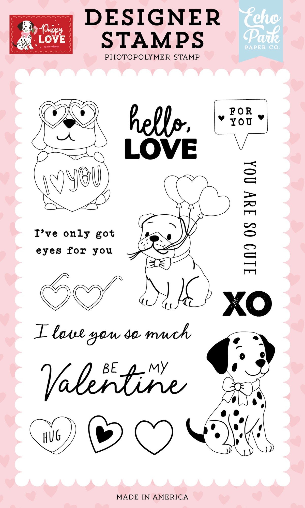 ***Pre-Order*** Echo Park - Puppy Love - Only Got Eyes For You Stamp Set