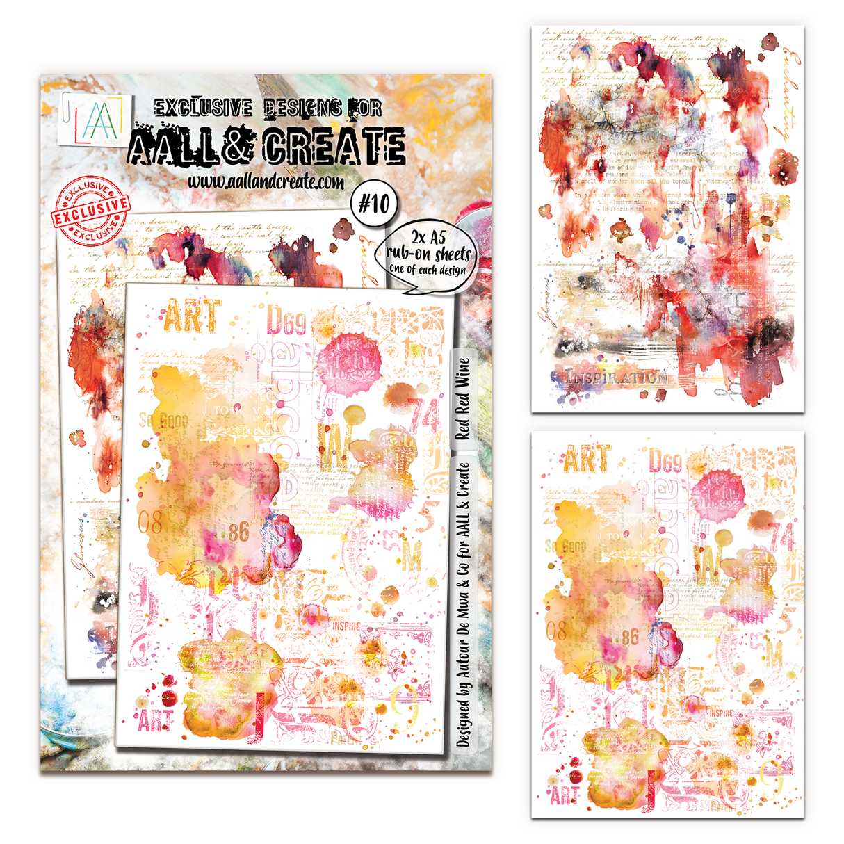 AALL & Create - A5 Rub-Ons - Red Red Wine - #10