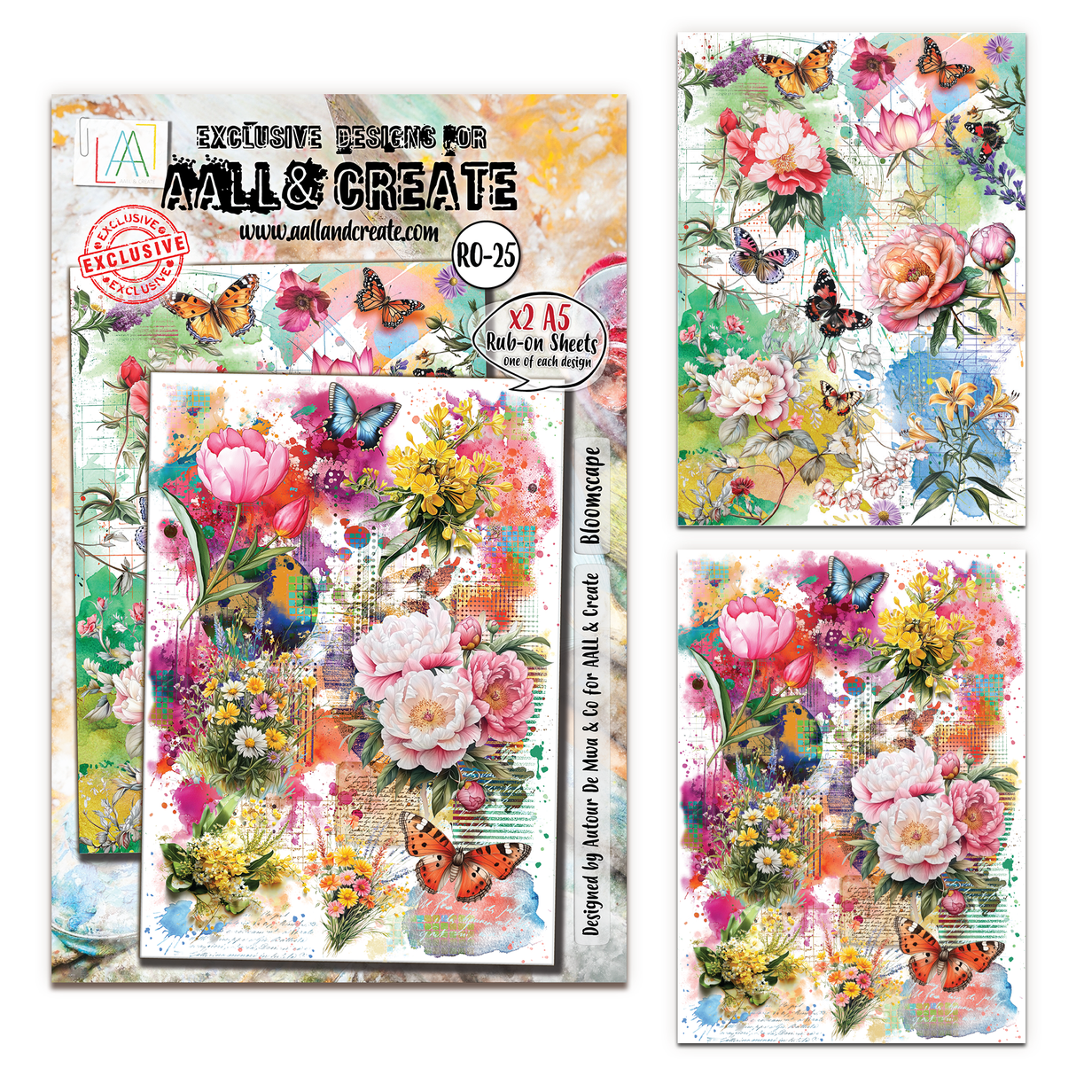 AALL & Create - A5 Rub-Ons - Bloomscape - #25