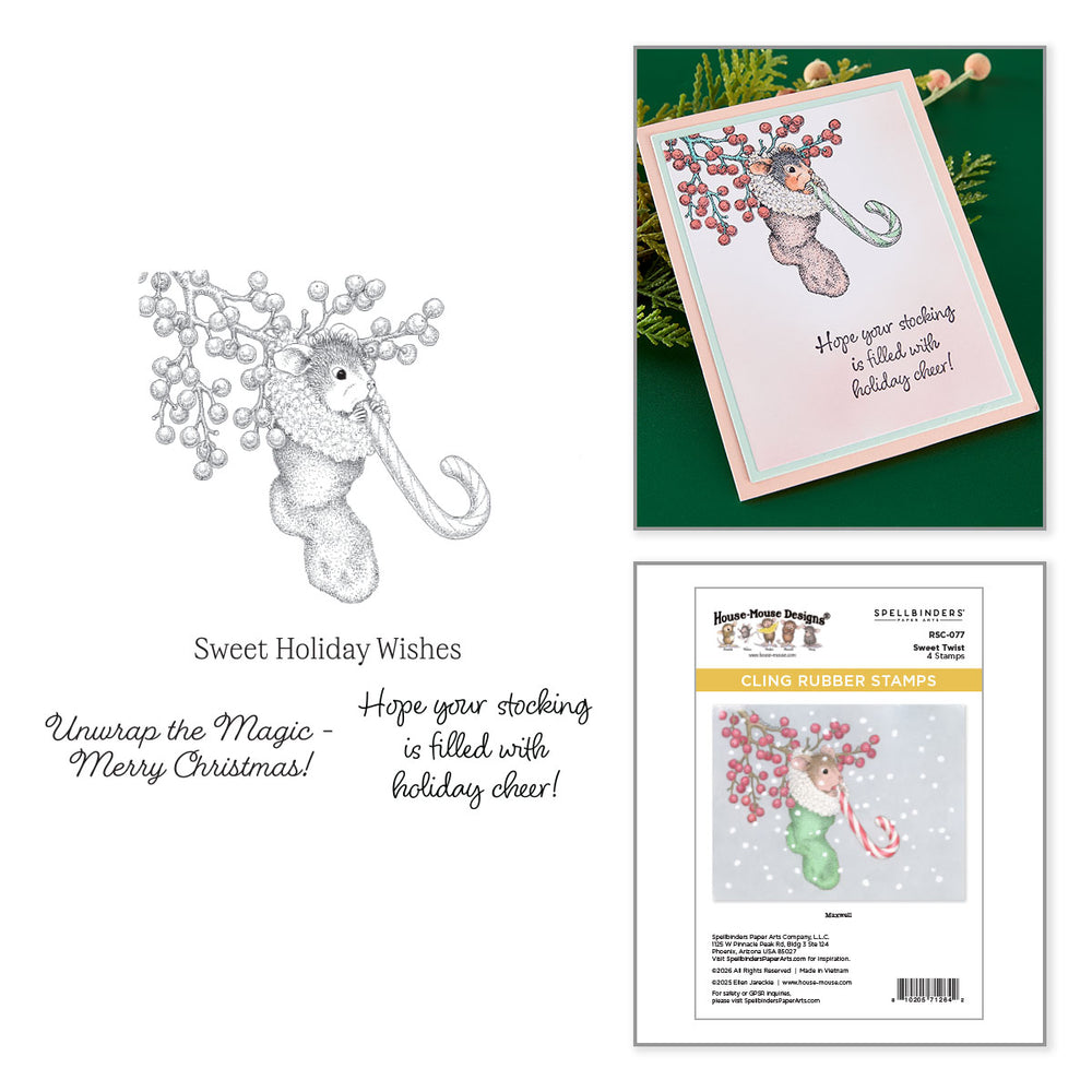 ***Pre-Order*** Spellbinders - House-Mouse Sweet Twist Cling Rubber Stamp Set