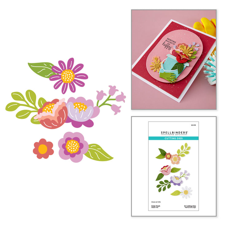 ***Pre-Order*** Spellbinders - Shiny New Day - Petal Fresh Etched Dies