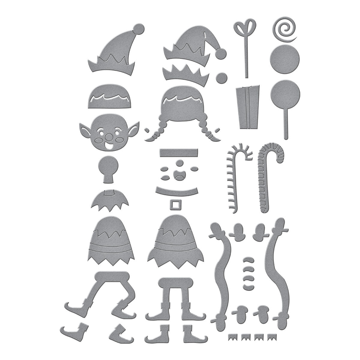 Spellbinders - Santa's Elves Etched Dies by Simon Hurley
