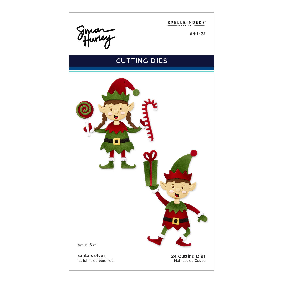 Spellbinders - Santa's Elves Etched Dies by Simon Hurley