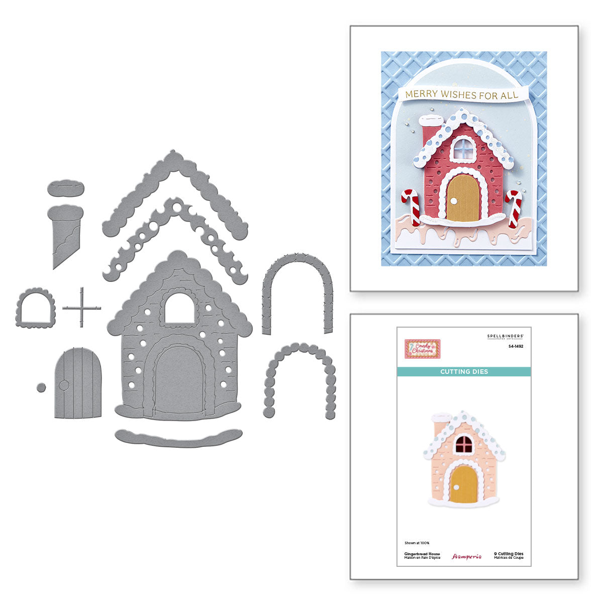Spellbinders - Gingerbread House Etched Dies by Stamperia