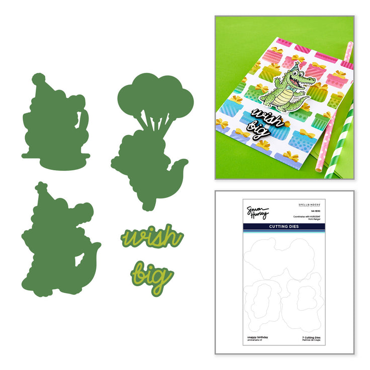 ***Pre-Order*** Spellbinders - Stamps & Dies by Simon Hurley - Snappy Birthday Etched Dies