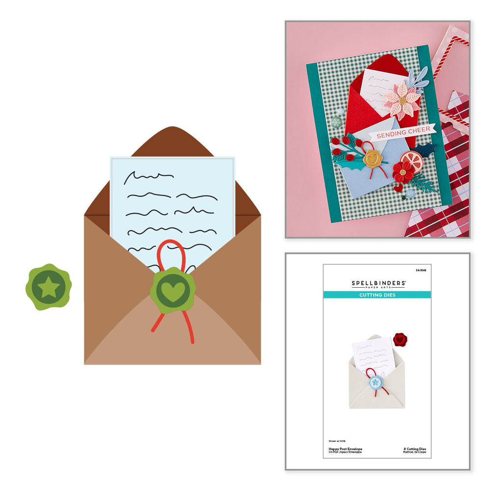 ***Pre-Order*** Spellbinders - Happy Post Envelope Etched Dies