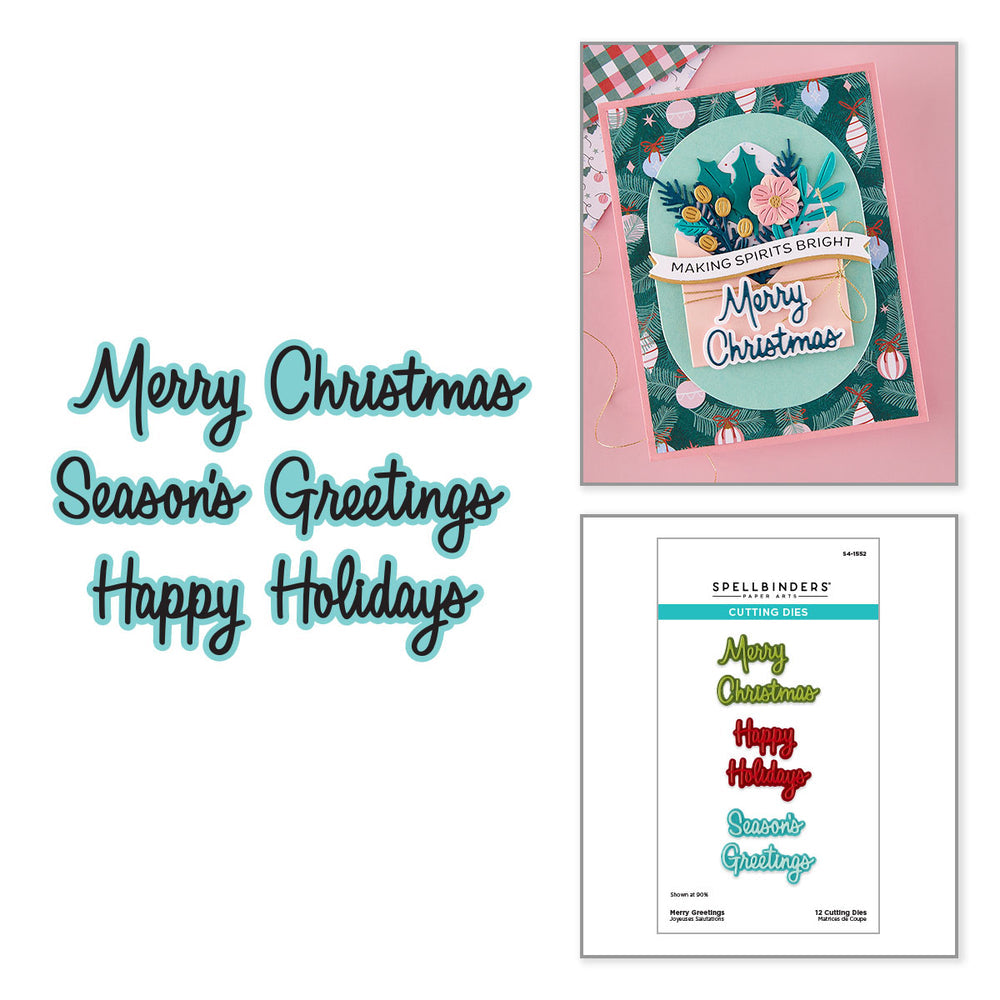 ***Pre-Order*** Spellbinders - Merry Greetings Etched Dies