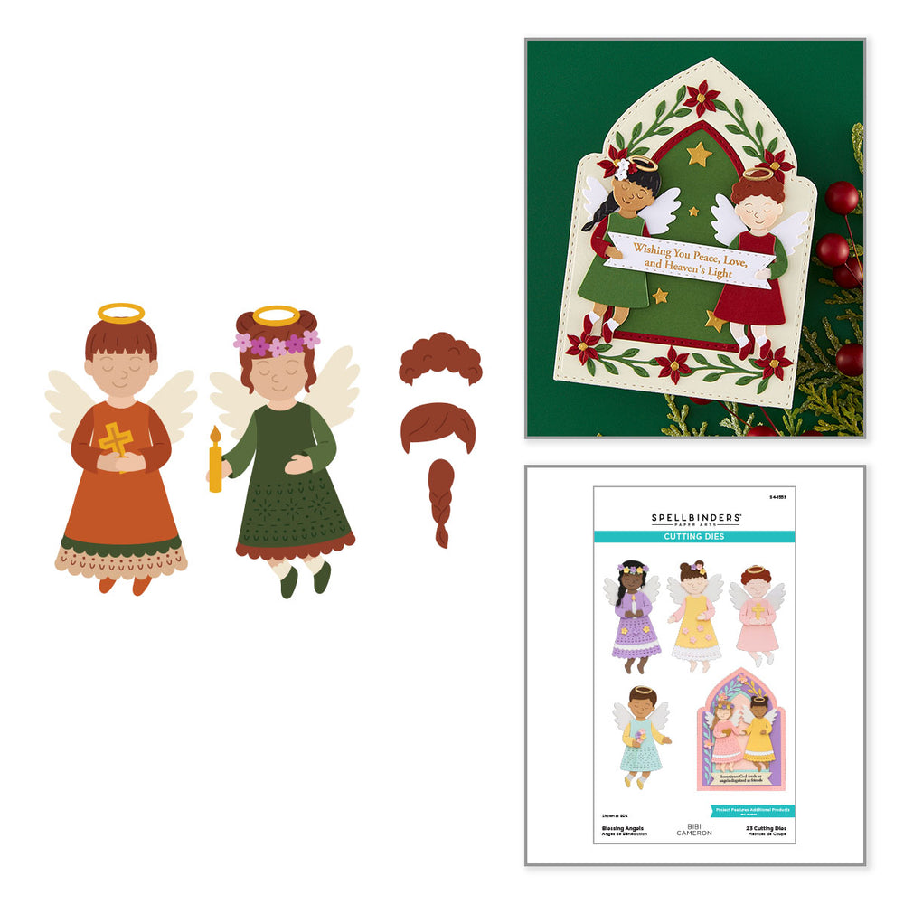 ***Pre-Order*** Spellbinders - Blessing Angels Etched Dies by Bibi Cameron