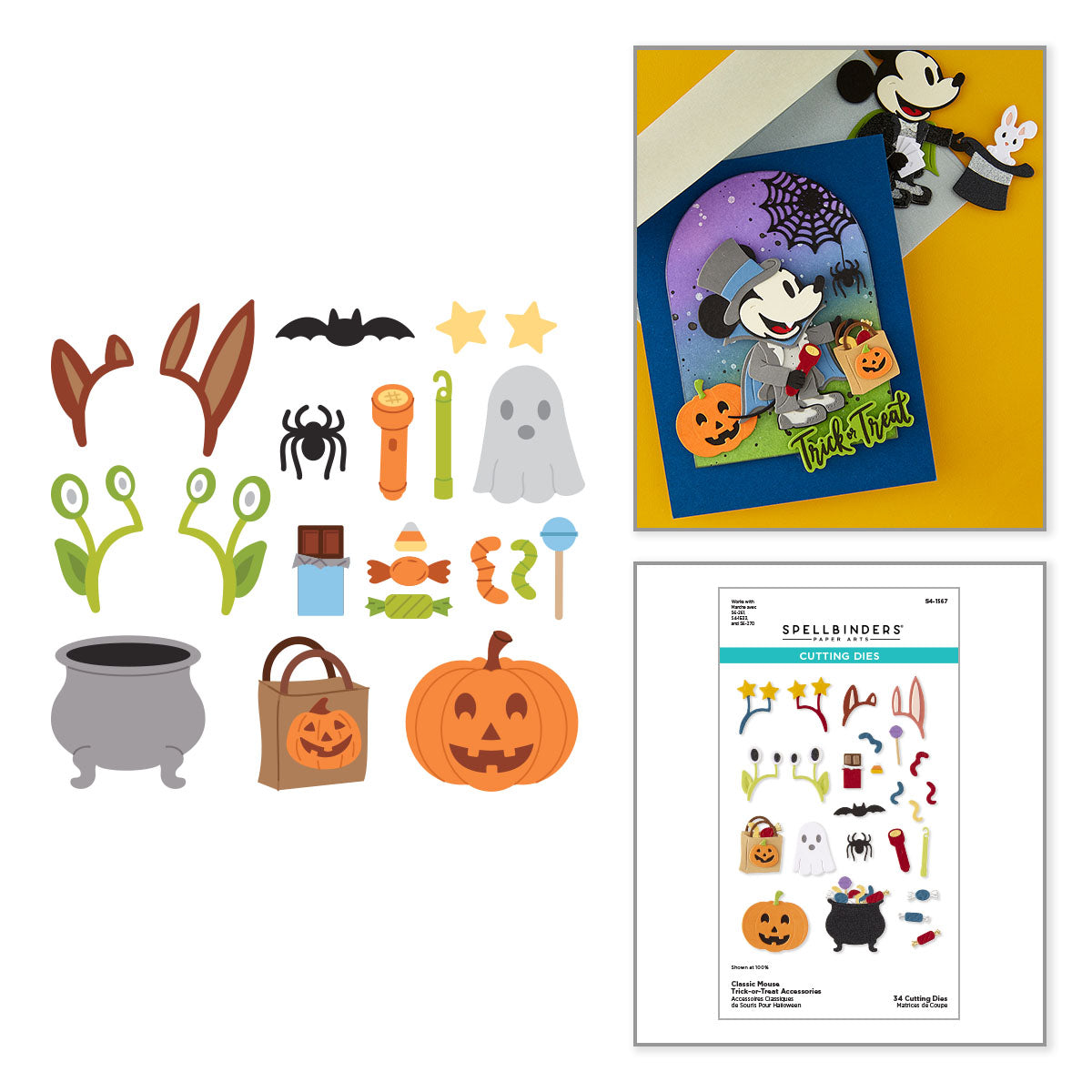***Pre-Order*** Spellbinders - Classic Mouse Trick-or-Treat Accessories Etched Dies