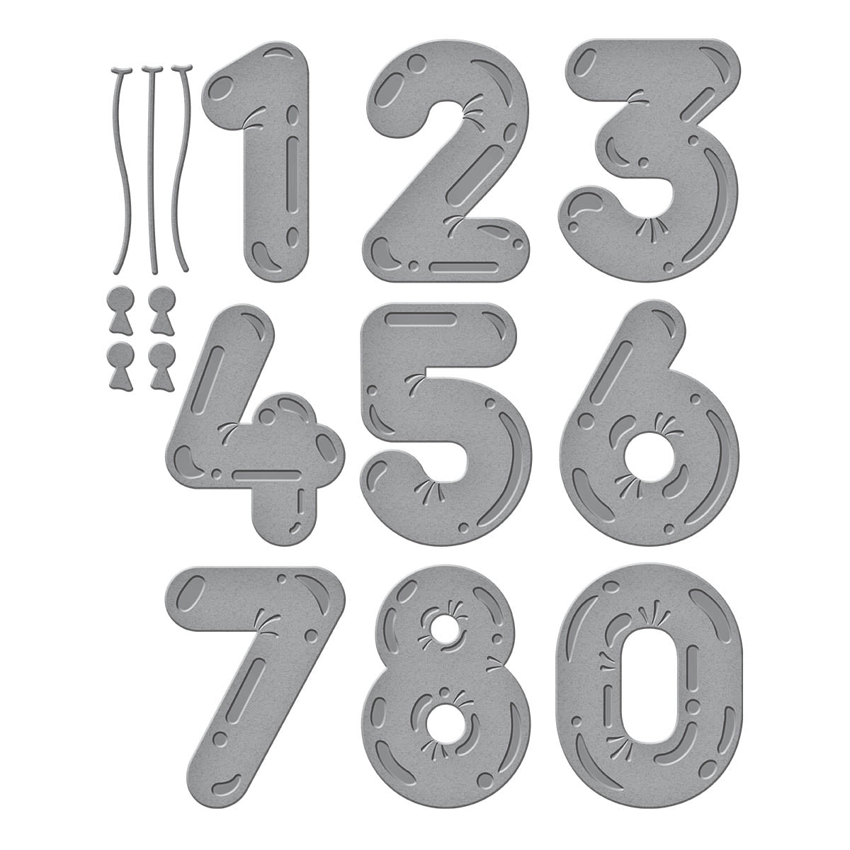 Spellbinders - Birthday Balloons Etched Dies from the Monster Birthday Collection