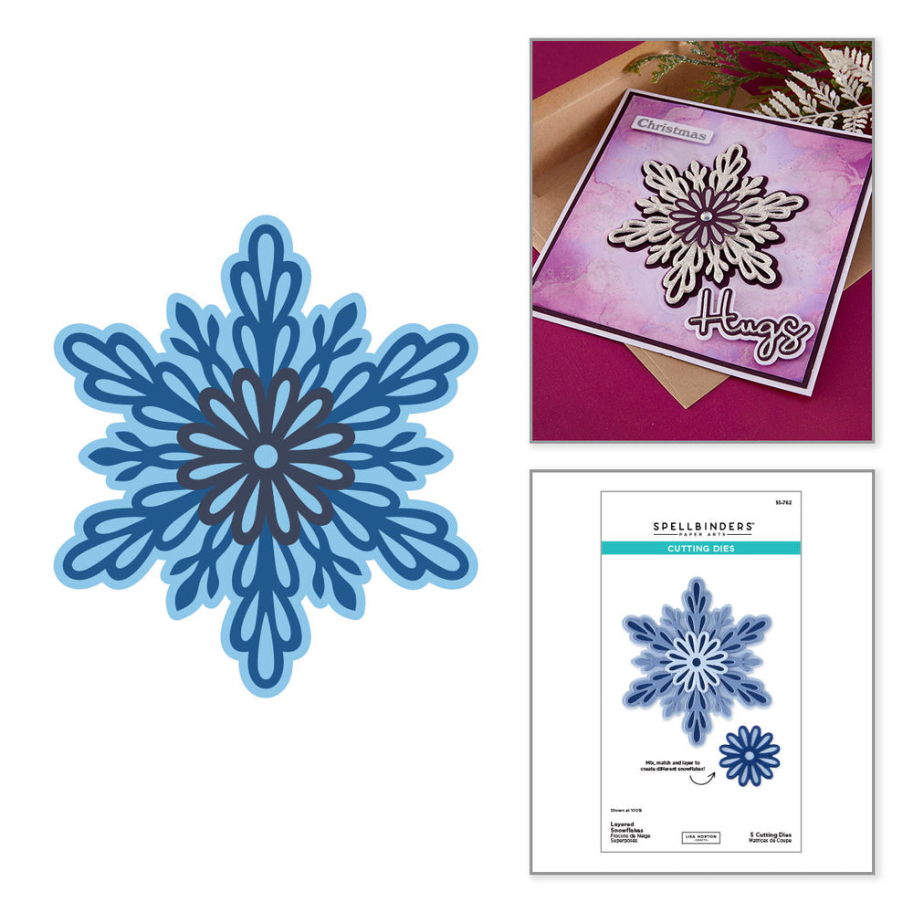 ***Pre-Order*** Spellbinders - Layered Snowflakes Etched Dies by Lisa Horton