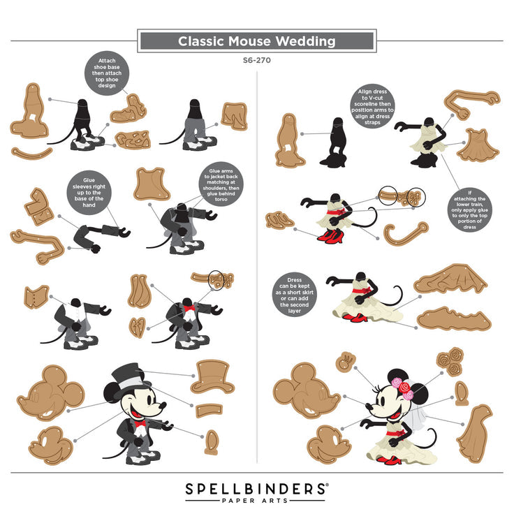 ***Pre-Order*** Spellbinders - Classic Mouse Wedding - Classic Mouse Wedding Etched Dies