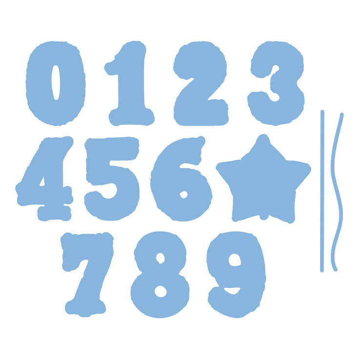 ***Pre-Order*** Spellbinders - Stamps & Dies by Simon Hurley - Number Balloons Etched Dies