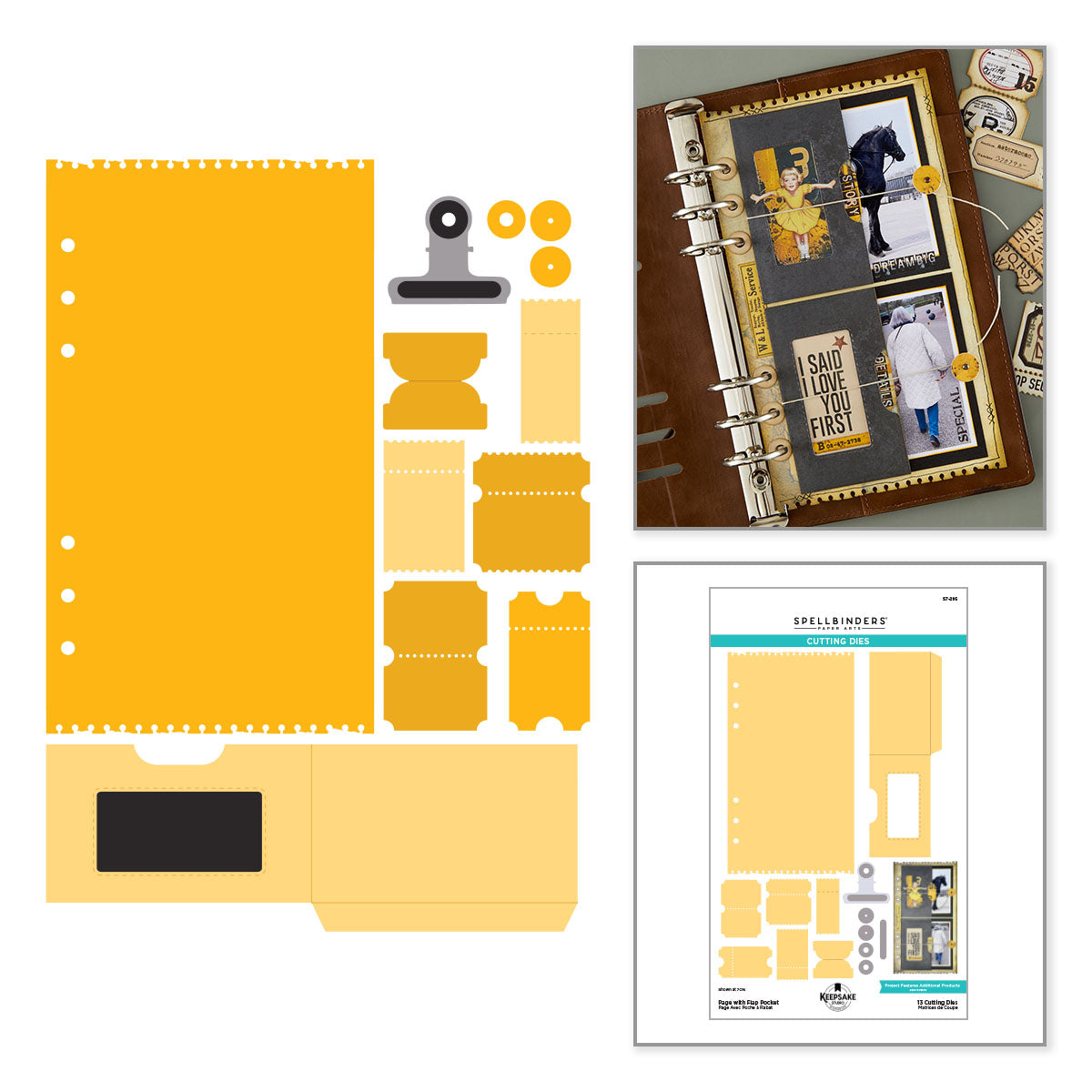 ***Pre-Order*** Spellbinders - Page with Flap Pocket Etched Dies by Esther Glas