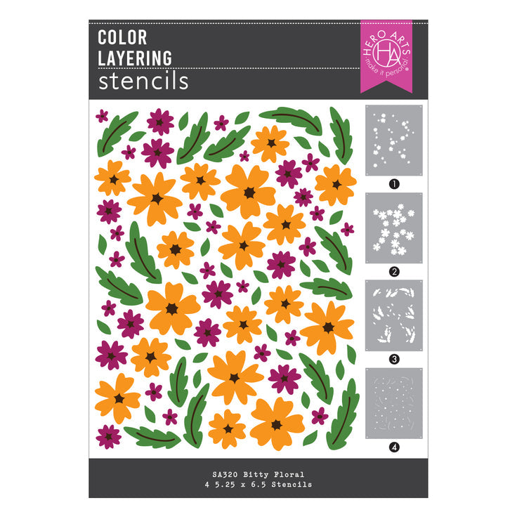 ***Pre-Order*** Hero Arts - You've Got A Friend - Bitty Floral Bundle Die & Stencil Bundle