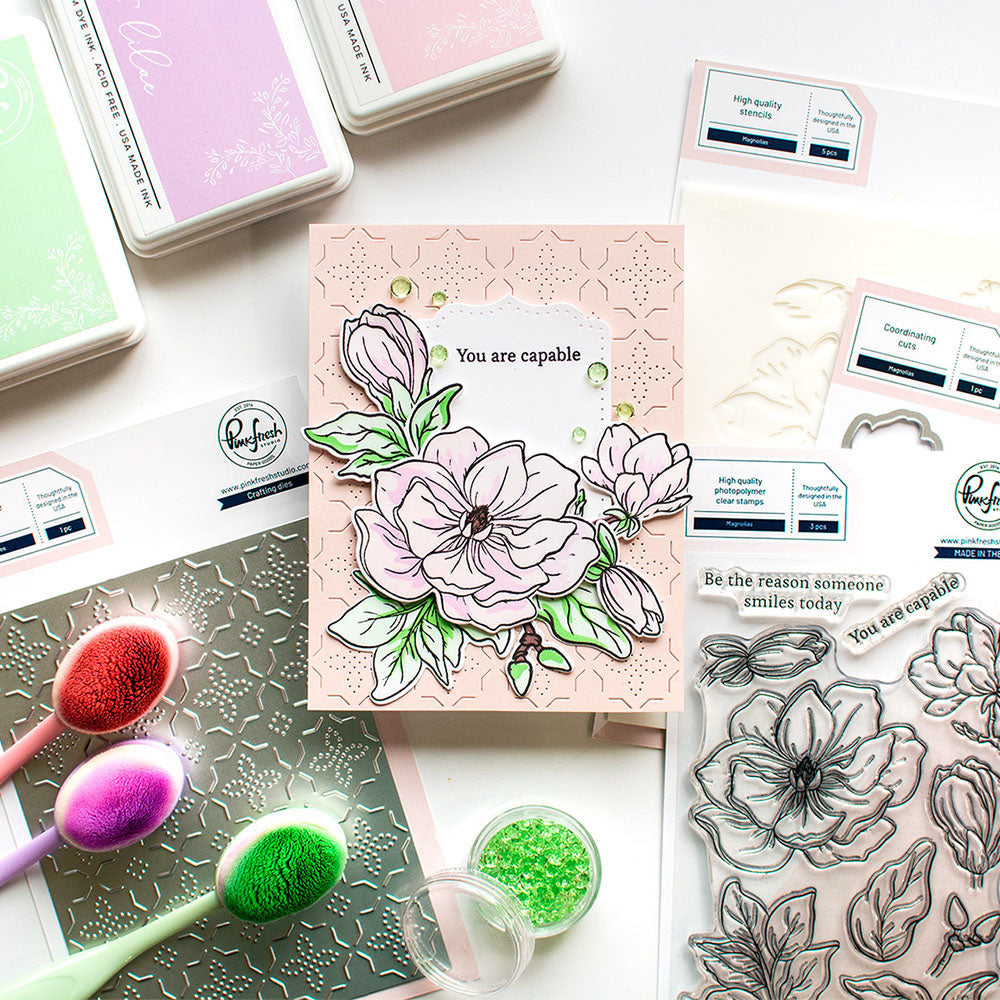 Pinkfresh Studio - Stamp - Magnolias