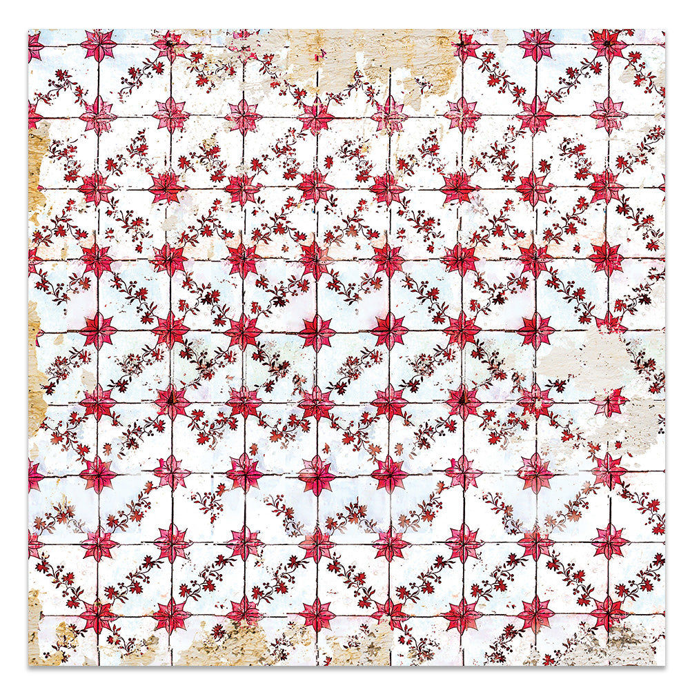 Prima - Magnolia Rouge - Double-Sided Cardstock 12"X12" - A Little Damask