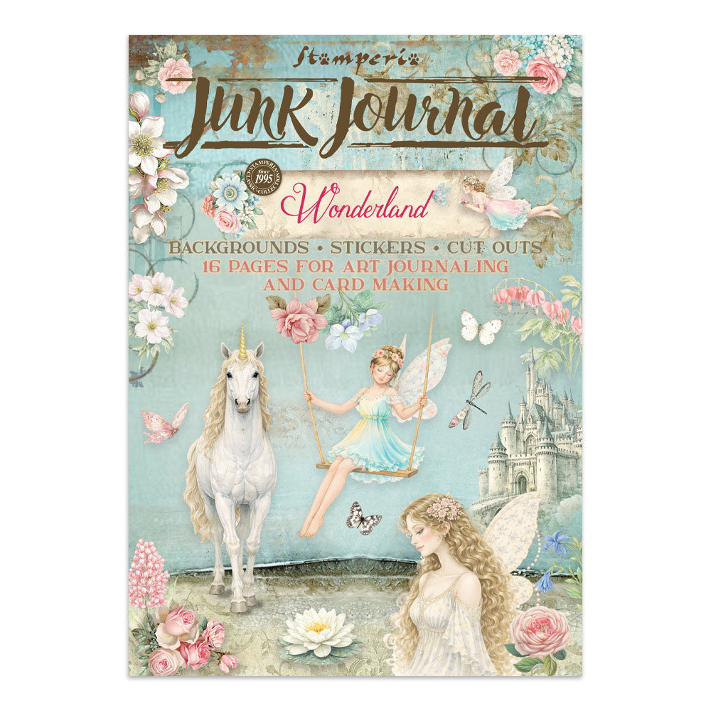 Stamperia - Printed Art Junk journal: stickers, cut-outs, backgrounds for Art and Craft - Wonderland
