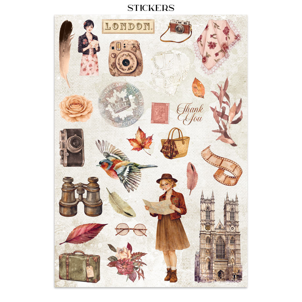 ***Pre-Order*** Stamperia - Printed Art Junk Journal: Stickers, Cut-Outs, Backgrounds For Art And Craft - Our Way