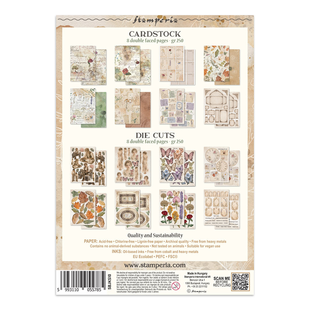 ***Pre-Order*** Stamperia - Printed Art Junk Journal Focus Points For Art And Craft A5 - Flowers And Poems