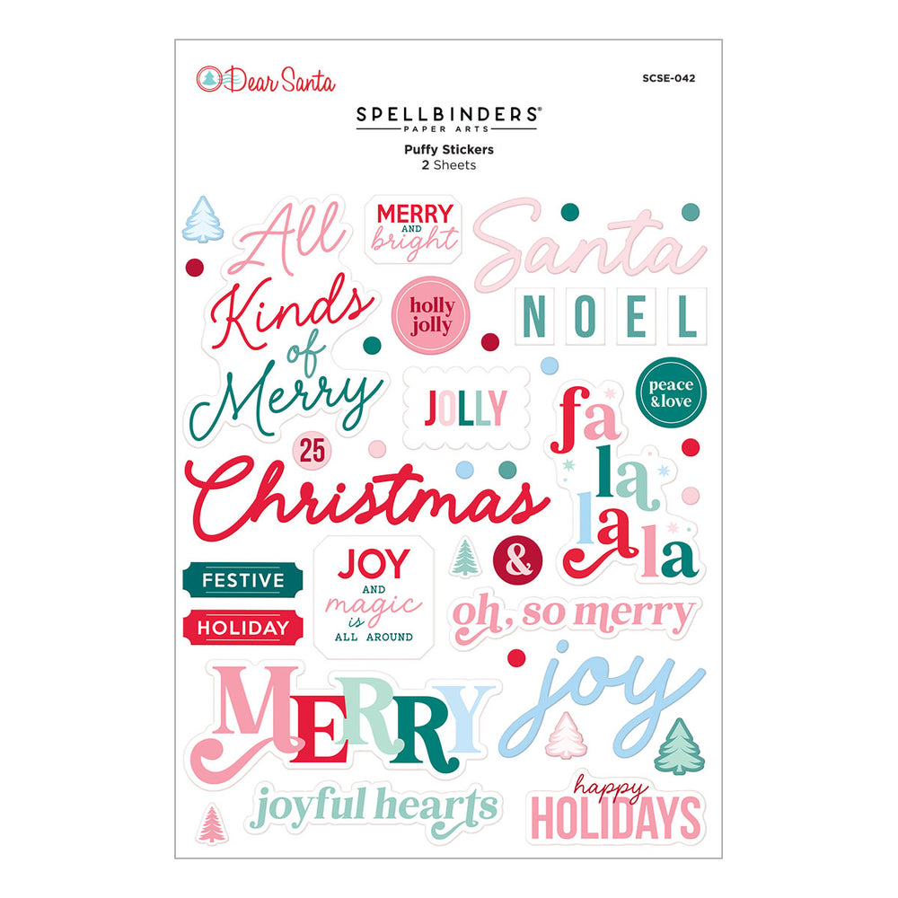 ***Pre-Order*** Spellbinders - Dear Santa Puffy Stickers