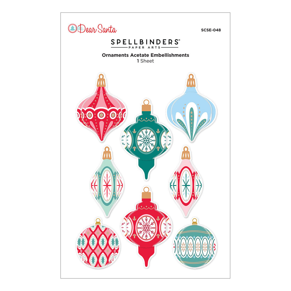 ***Pre-Order*** Spellbinders - Dear Santa Ornaments Dimensional Stickers