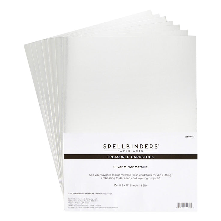 ***Pre-Order*** Spellbinders - Mirror Metallic Treasured Cardstock - Silver
