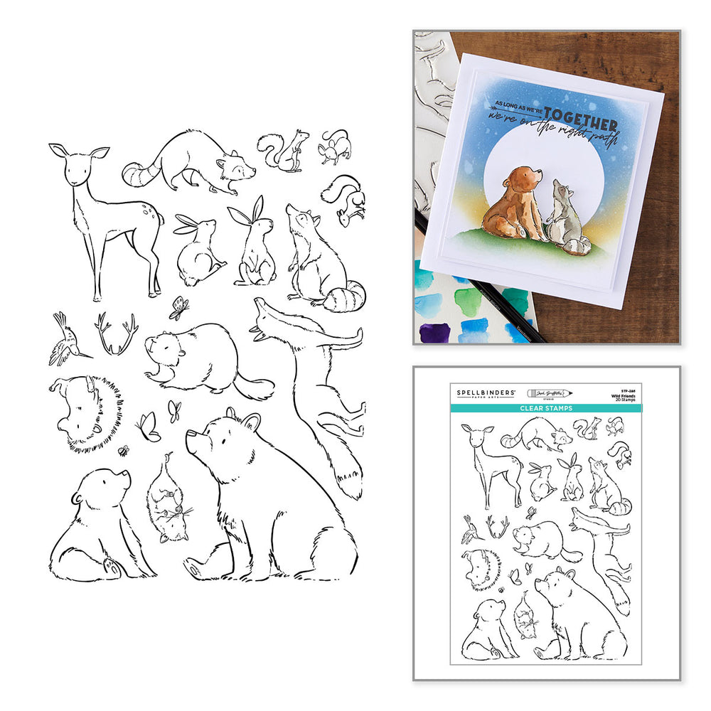 ***Pre-Order*** Spellbinders - Wild Friends Clear Stamp Set by Josh Griffiths Studio
