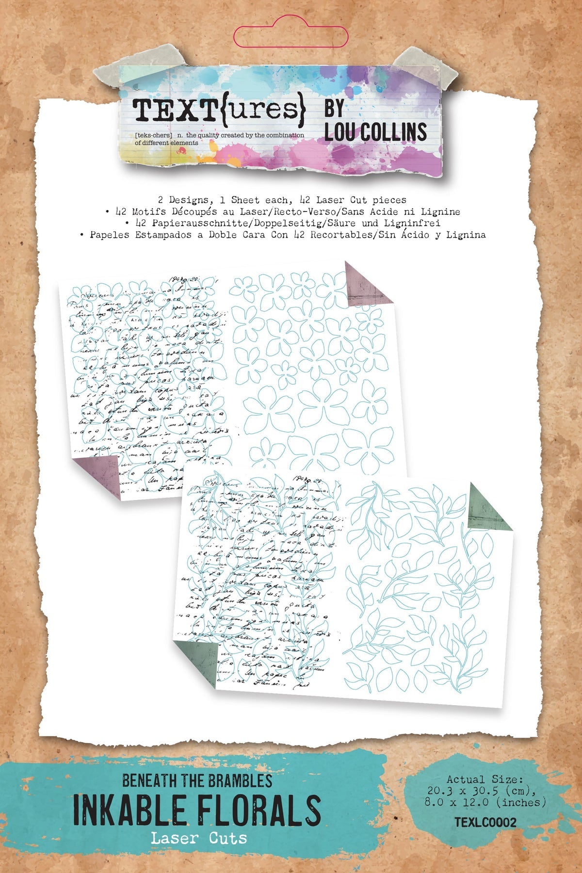 Arden Creative Studio - TEXT{ures} - Beneath the Brambles - Laser Cut Inkable Florals Pack