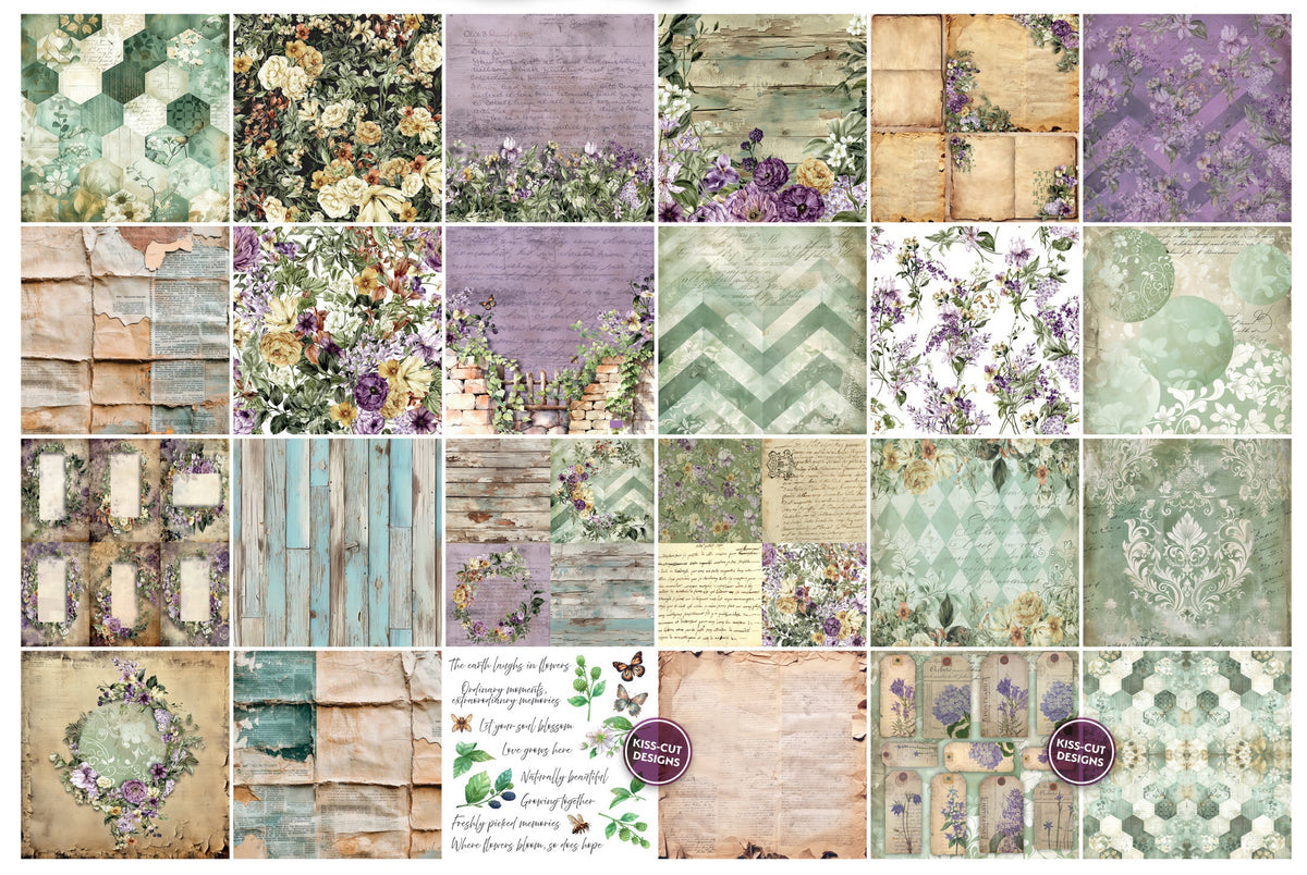 Arden Creative Studio - TEXT{ures} - Beneath the Brambles - 8in x 8in Paper Pad