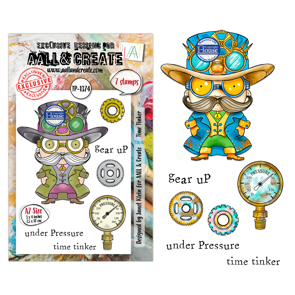 ***Pre-Order*** AALL And Create - A7 Stamp - Time Tinker - #1374