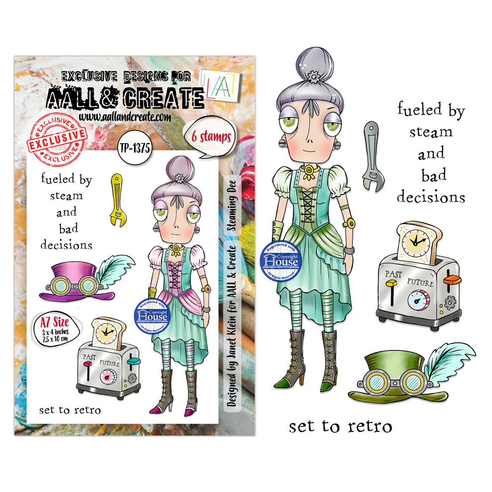 ***Pre-Order*** AALL And Create - A7 Stamp - Steaming Dee - #1375