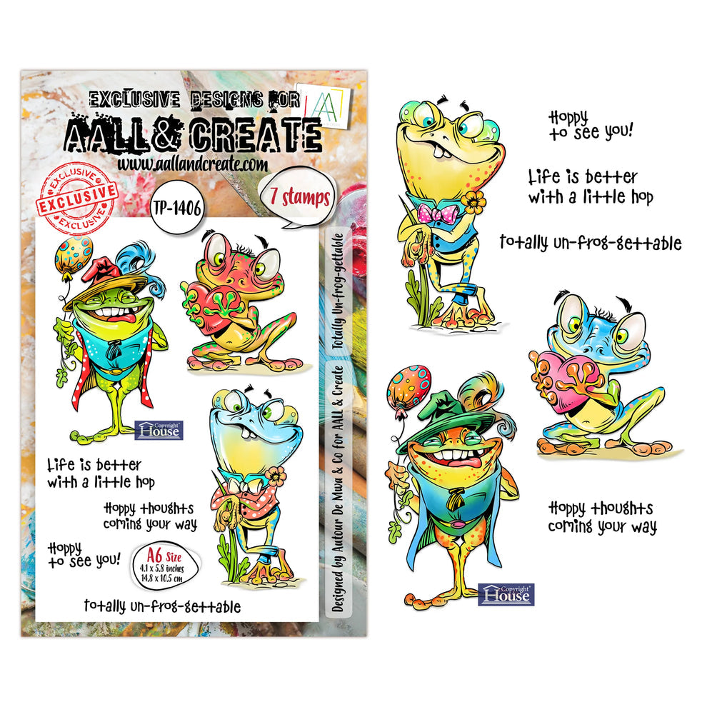 AALL & Create - A6 Clear Stamp Set - Tottaly Un-frog-gettable - #1406