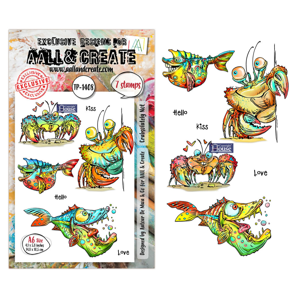 AALL & Create - A6 Clear Stamp Set - Crabsolutely Not - #1408