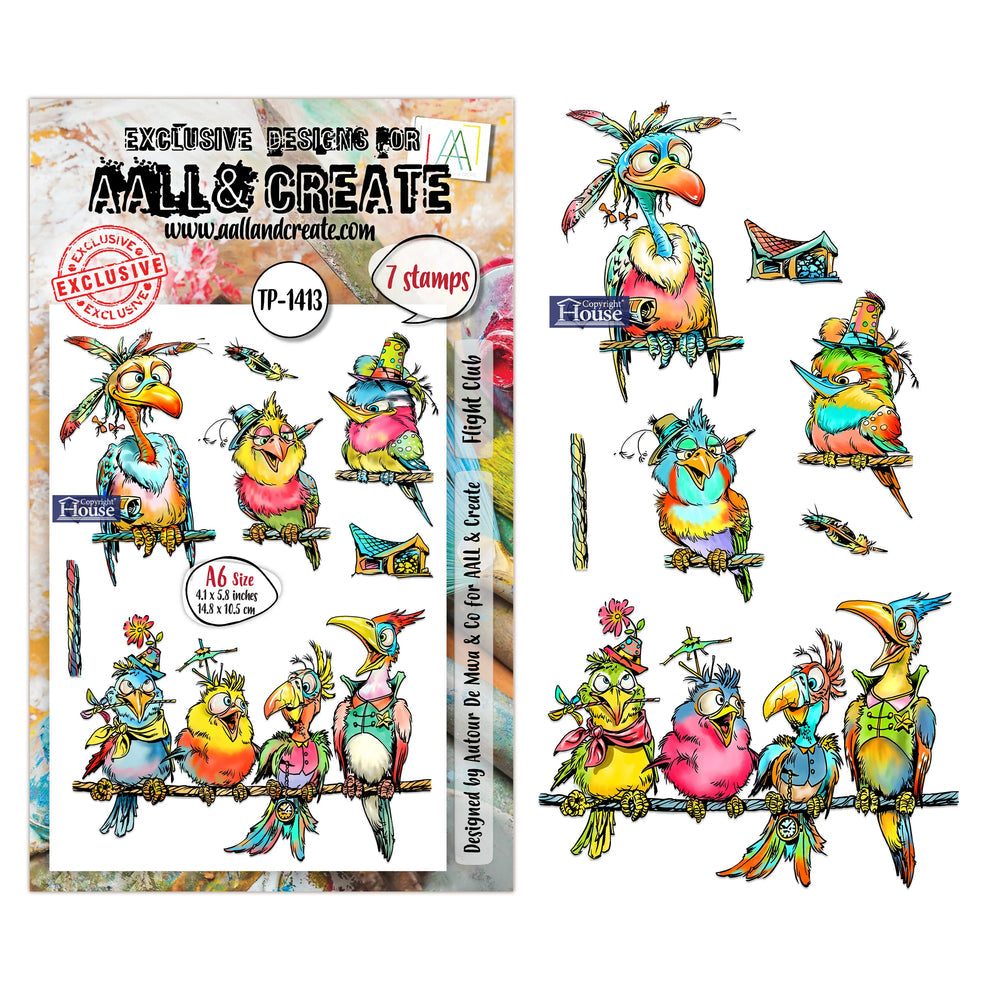 AALL & Create - A6 Clear Stamp Set - Flight Club - #1413