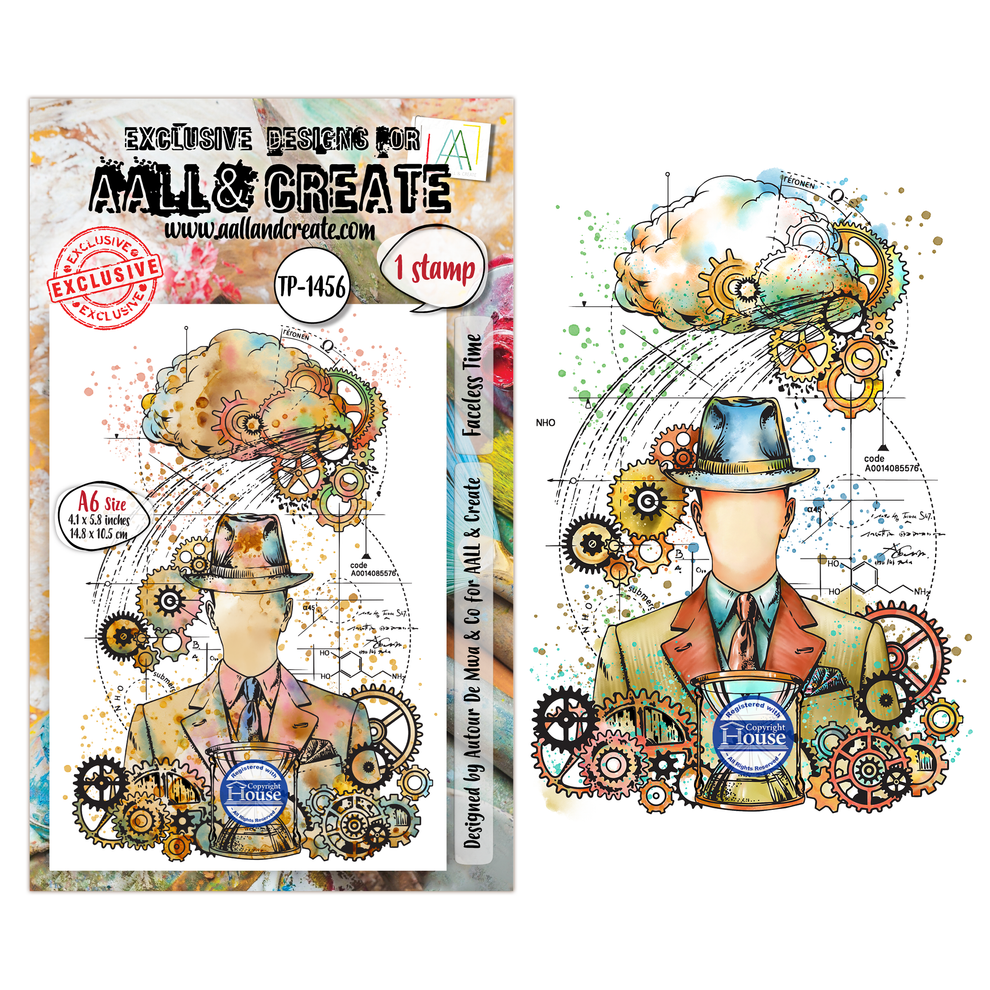 ***Pre-Order*** AALL And Create - A6 Stamp - Faceless Time - #1456