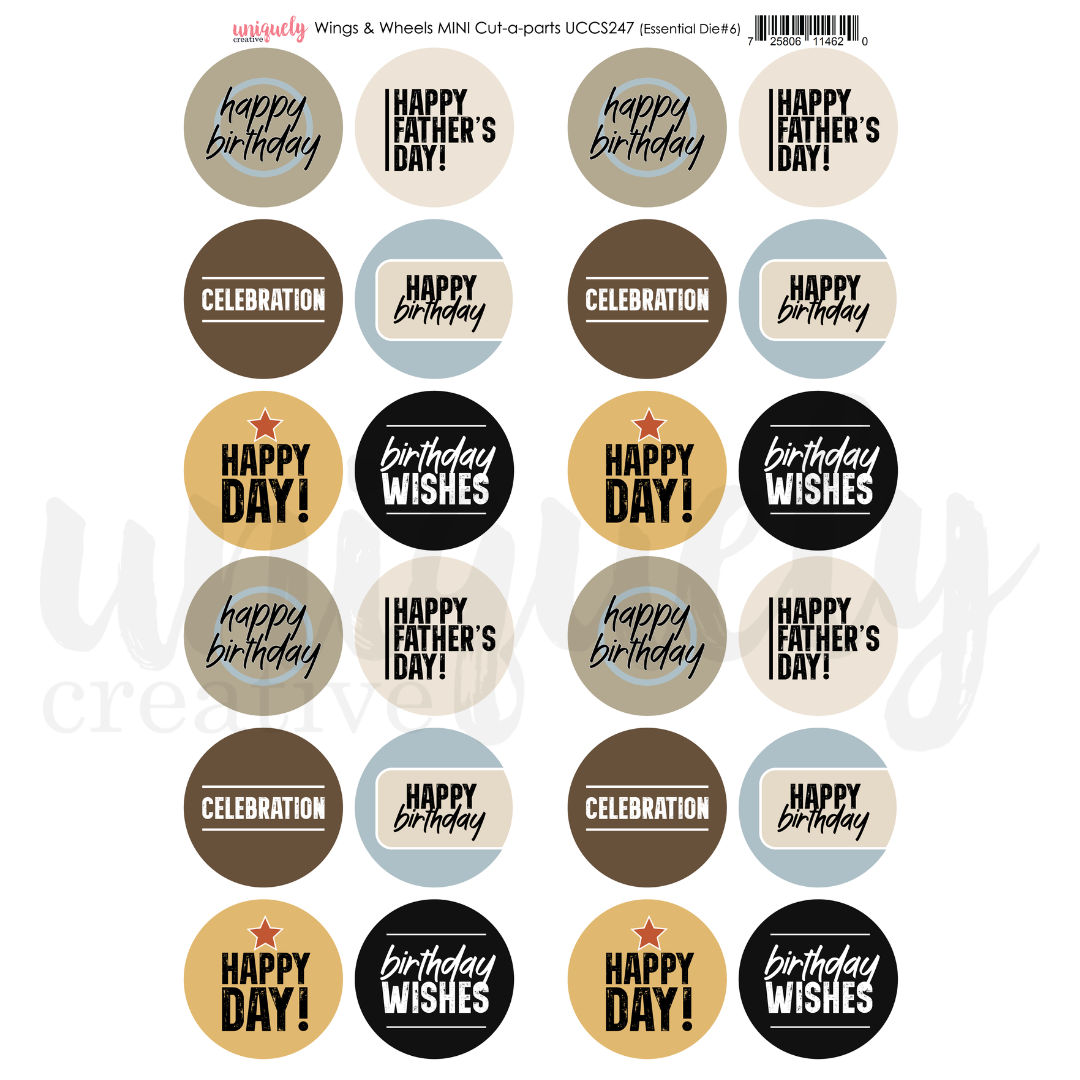Uniquely Creative - Wings & Wheels Cut-a-Part Sheet Mini