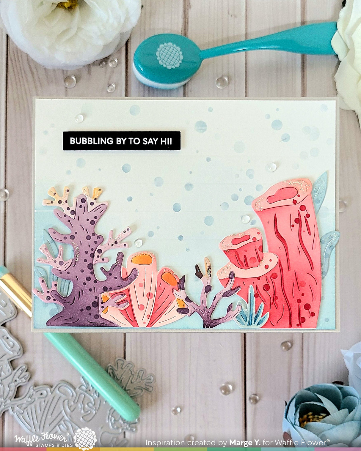 ***Pre-Order*** Waffle Flower - May Release - Happy Bubbles Stencil