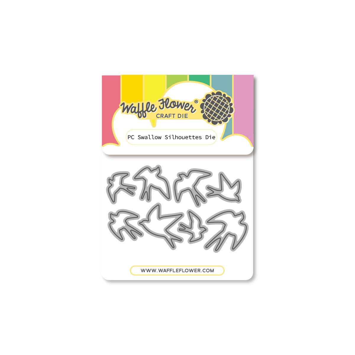 ***Pre-Order*** Waffle Flower - Postage Collage Swallow Silhouettes Die