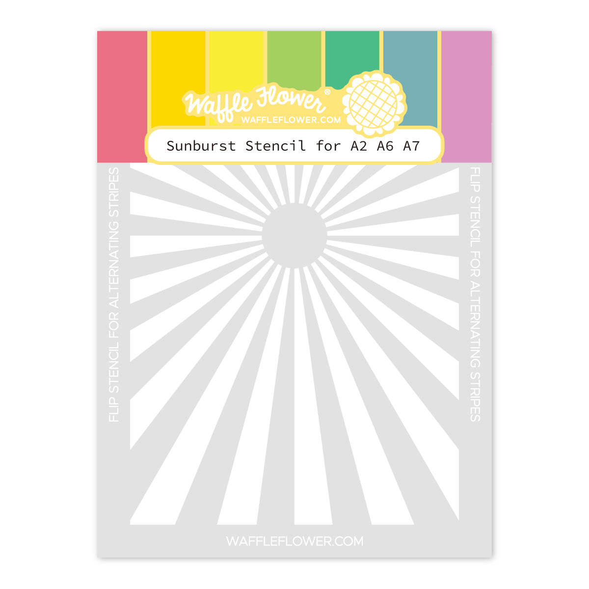 ***Pre-Order*** Waffle Flower - Sunburst Stencil for A2 A6 A7