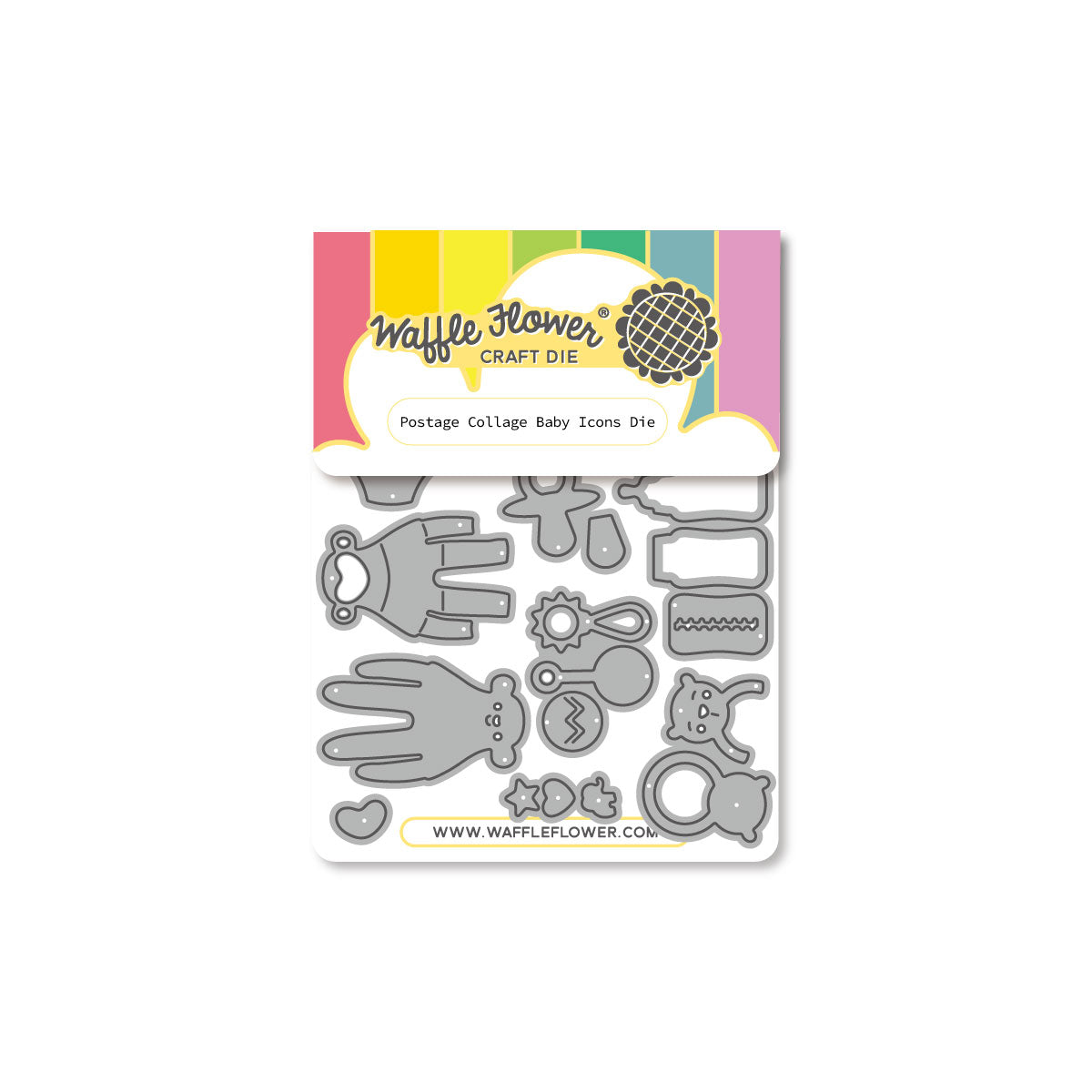 ***Pre-Order*** Waffle Flower - Postage Collage Baby Icons Die