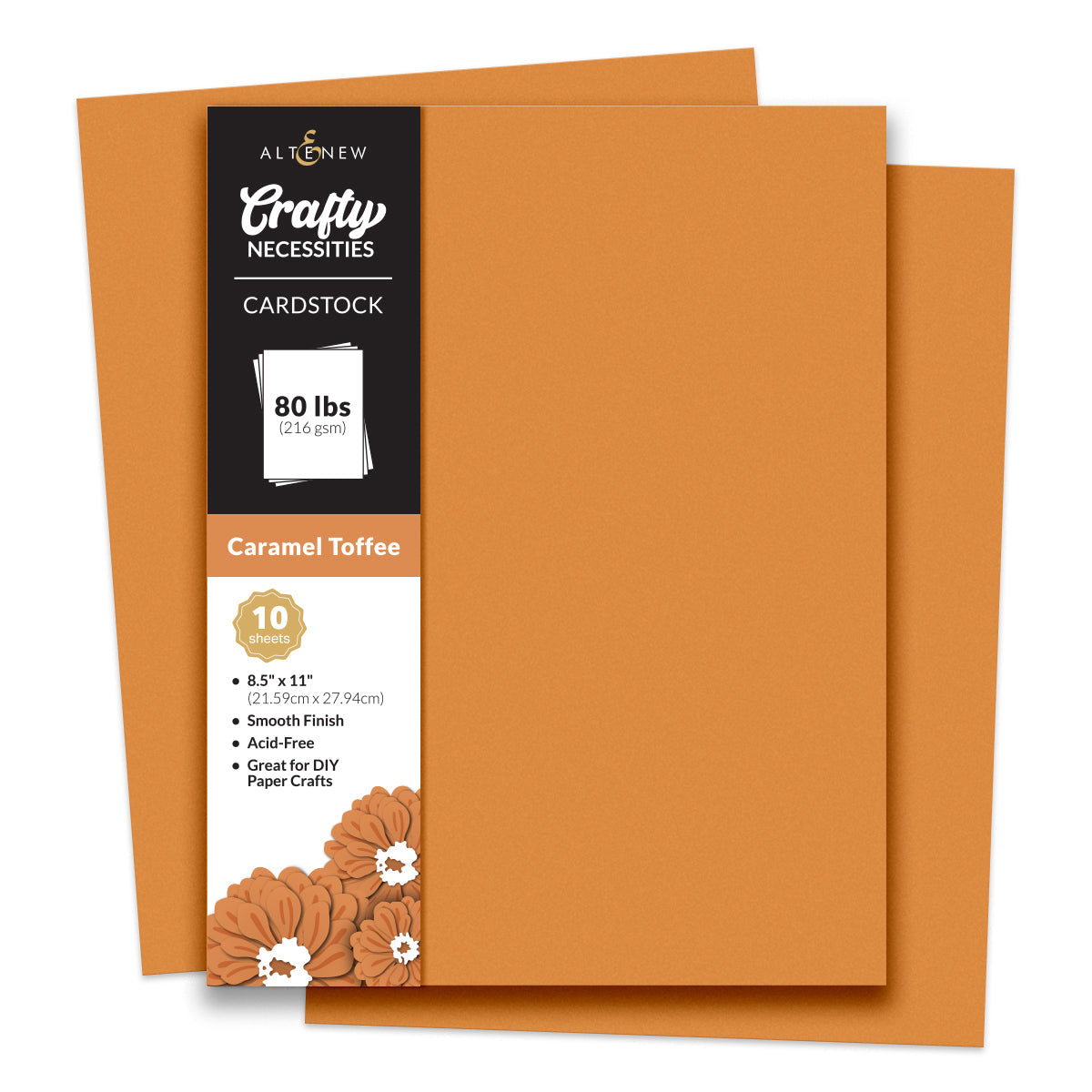 Altenew - Crafty Necessities - Caramel Toffee Cardstock (10 sheets/set)