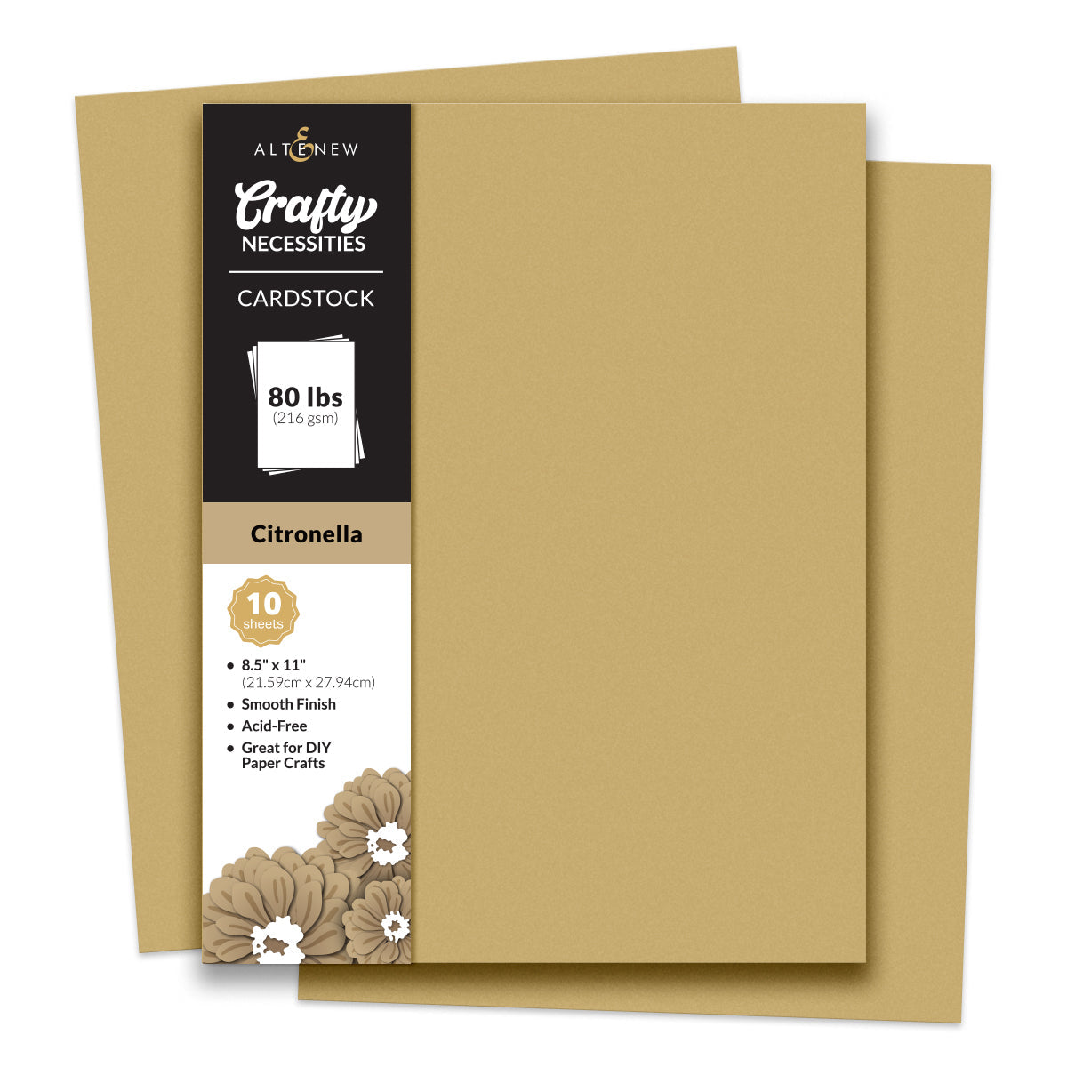 Altenew - Crafty Necessities - Citronella Cardstock (10 sheets/set)