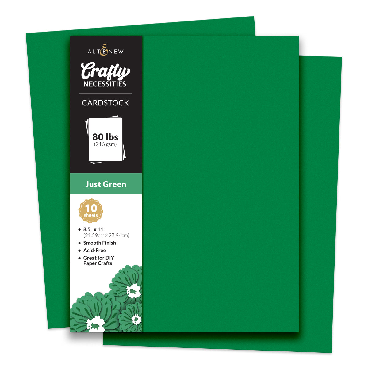 Altenew - Crafty Necessities - Just Green Cardstock (10 sheets/set)